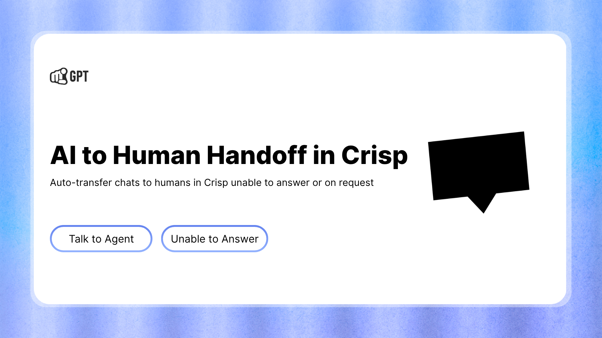 AI to Human Handoff in Crisp – YourGPT AI Studio Template